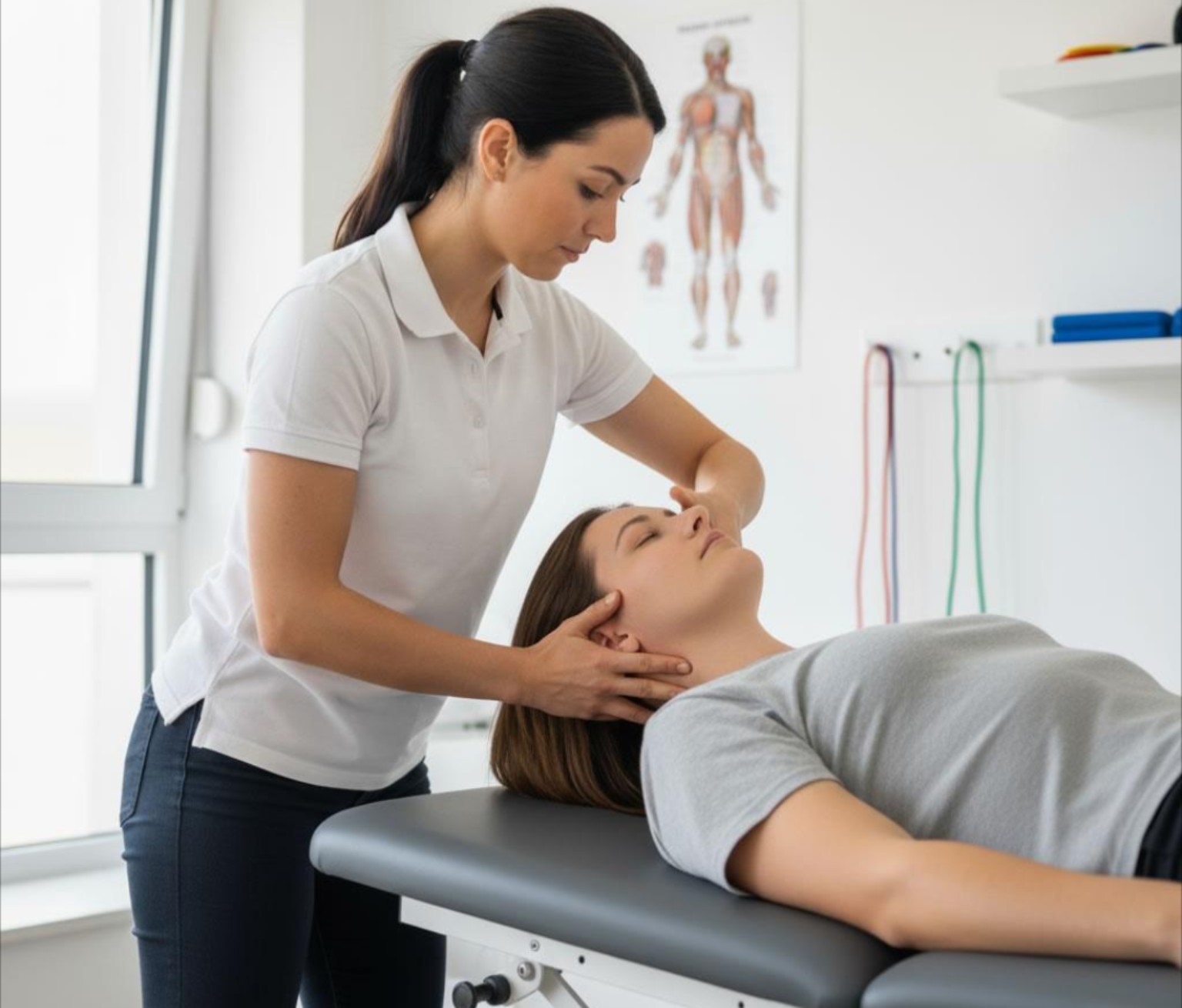 Démonstration pédagogique autour du rachis cervical